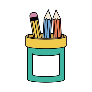 Tutucu malzemelerindeki kalem renkleri izole edilmiş simge