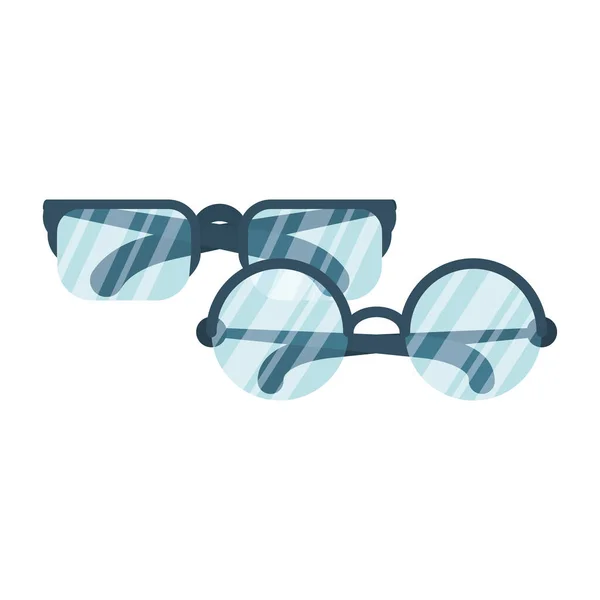 Eyeglasses optical accessory isolated icon — Stock Vector