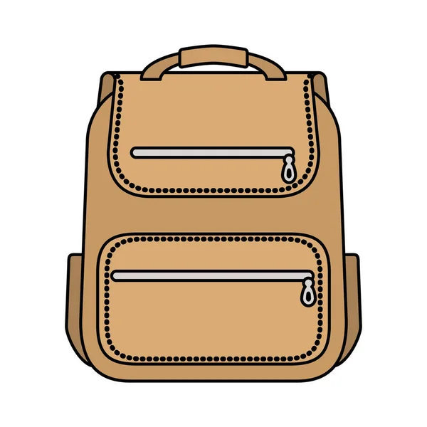 Schoolbag supply education isolated icon — Stock Vector