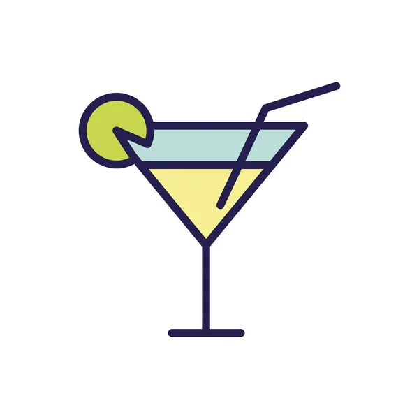Frischer tropischer Cocktail isoliert Symbol — Stockvektor