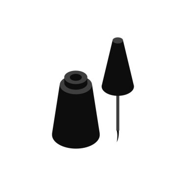 kirpik makyaj ürünü izole edilmiş simge