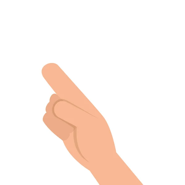Указывая рукой на изолированный значок человека — стоковый вектор