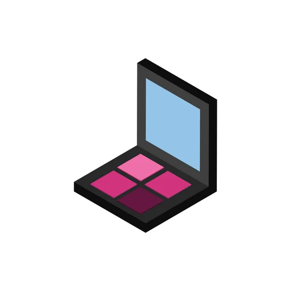 Sombra colores maquillaje producto aislado icono — Archivo Imágenes Vectoriales