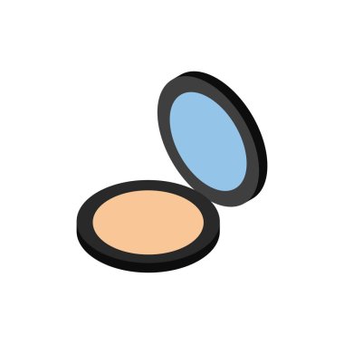 toz saksısı makyaj ürünü izole edilmiş simge