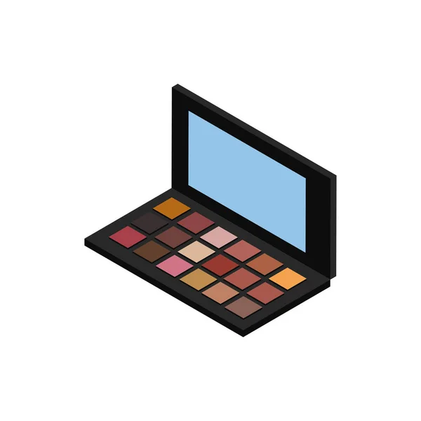 Sombra colores maquillaje producto aislado icono — Vector de stock