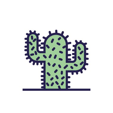Kaktüs bitkisi Meksika kültürü doldurma biçimi simgesi