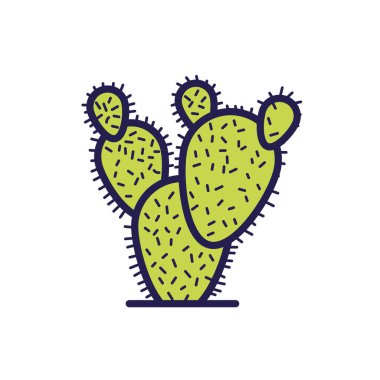 Kaktüs bitkisi Meksika kültürü doldurma biçimi simgesi