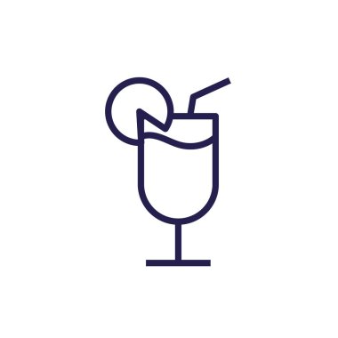 taze tropikal kokteyl izole edilmiş simgesi