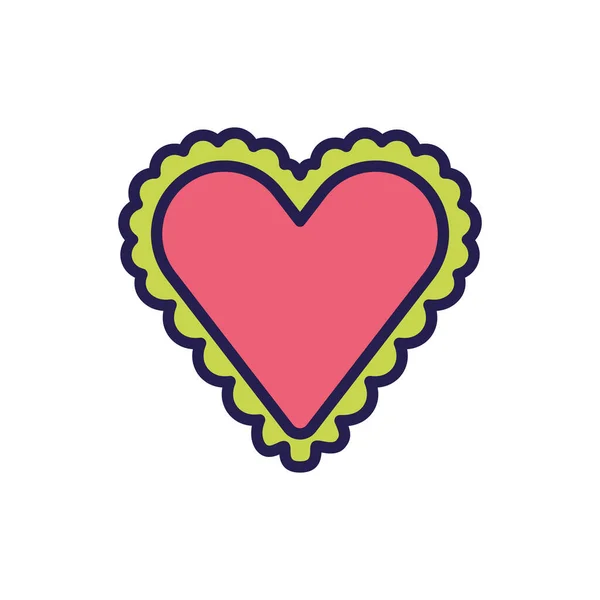 Сердце любовь плоский стиль икона — стоковый вектор