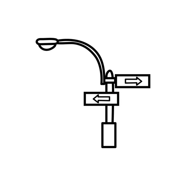 가로등 도시 선 아이콘 — 스톡 벡터