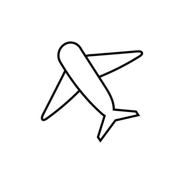 Airplane flying travel isolated icon — Stock Vector