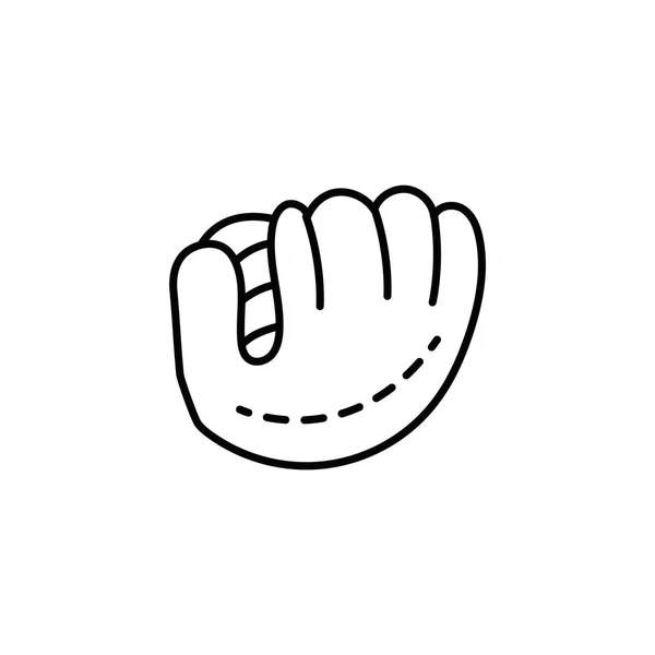 Baseball glove sport isolated icon — Stock Vector