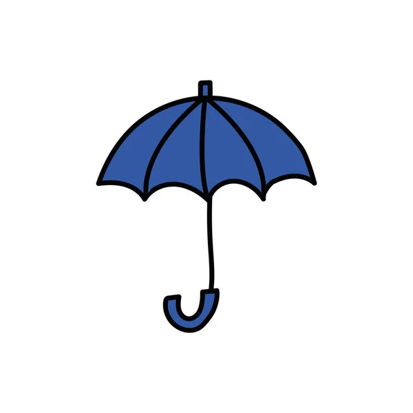 Umbrella protection fill style icon — Stock Vector