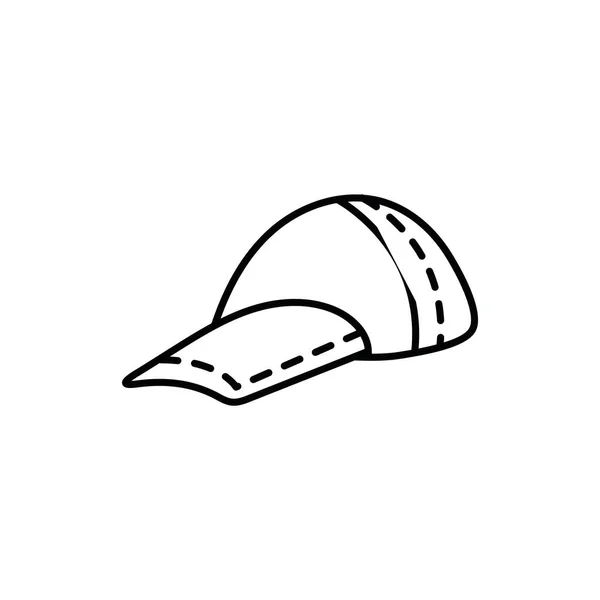 Chapeau de sport accessoire icône isolée — Image vectorielle