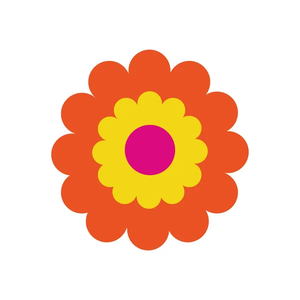 Hermoso jardín de flores icono decorativo — Archivo Imágenes Vectoriales