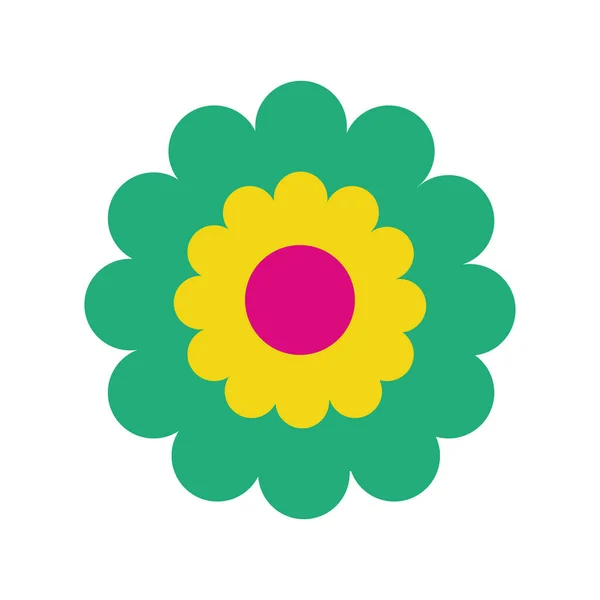Gyönyörű virágoskert dekoratív ikon — Stock Vector