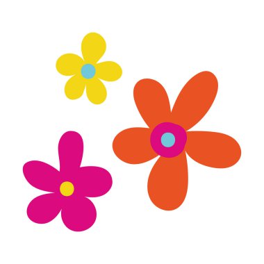 beautiful flowers garden decorative icons