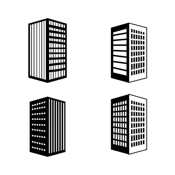 Bündel Gebäude Fassade isometrische Symbole — Stockvektor