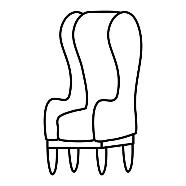 Sofa salon cudzołóstwo izolowane ikona — Wektor stockowy