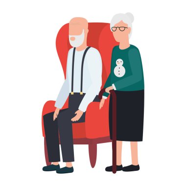 Büyükannem ve büyükbabam kanepe avatarlarında otururlardı.