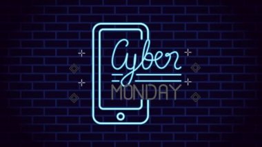akıllı telefonlu siber pazartesi ışıklı etiket