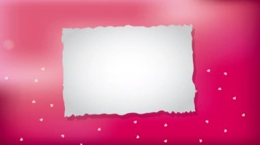 Kare çerçeveli ve sevgi dolu kalp desenli sevgililer günü kartı