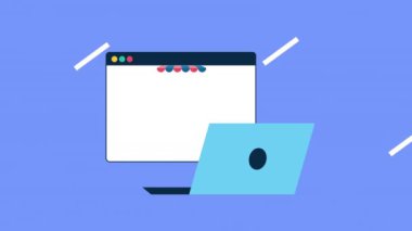 template web page with laptop computer