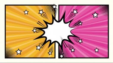 ögeler demeti ile ifade konuşma kabarcığı pop sanat tarzı