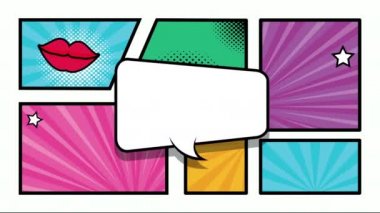 ögeler demeti ile ifade konuşma kabarcığı pop sanat tarzı