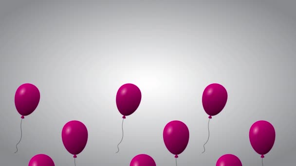 Рекламный плакат с гелием из воздушных шаров — стоковое видео