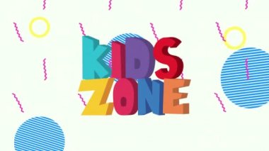 kids zone lettering with colored letters
