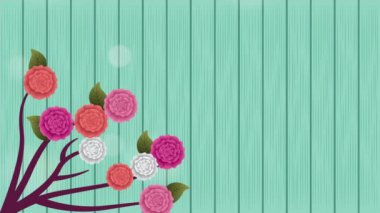 Çiçek süslemeli dal