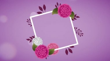 Güzel gül bahçeli elmas çerçeve