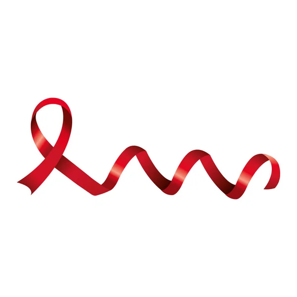 СПИД день осведомленности лента изолированный значок — стоковый вектор