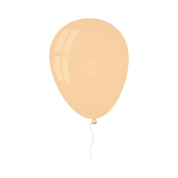 Balon helyum dekorasyonu izole edilmiş simge — Stok Vektör
