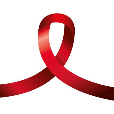 Aids gündüz farkındalığı kurdelesi izole edilmiş simge