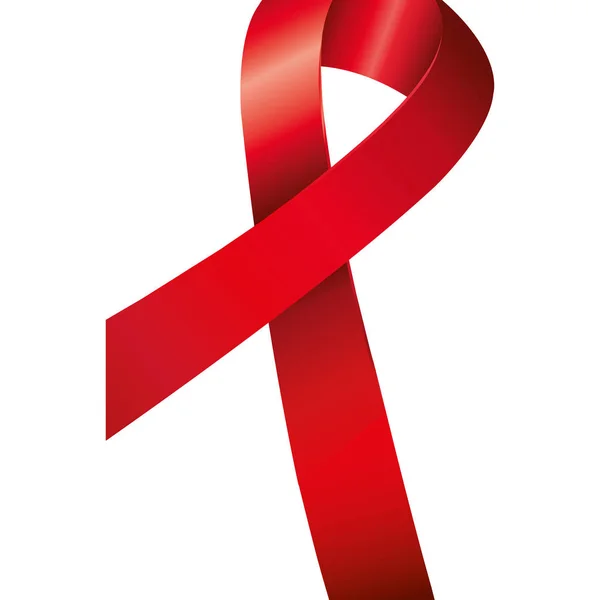 Aids day awareness ribbon isolated icon — Stock Vector