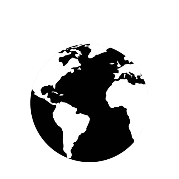 Planeta mundo ícone isolado da terra —  Vetores de Stock