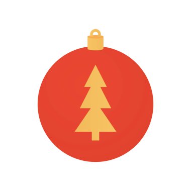 Noel ikonunun çam ağacıyla süslenmiş top