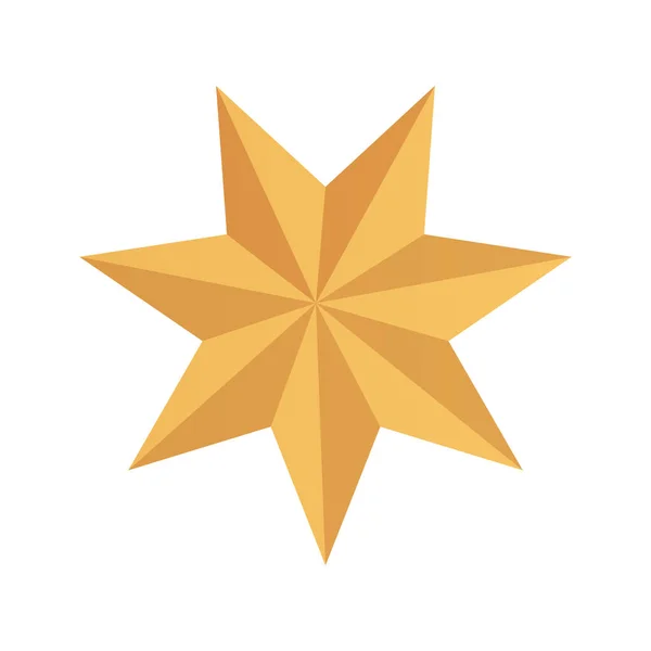 Estrella decoración Navidad aislado icono — Vector de stock