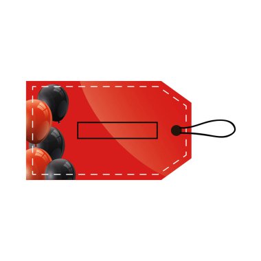 etiketli balon ticareti helyum izole simgesi