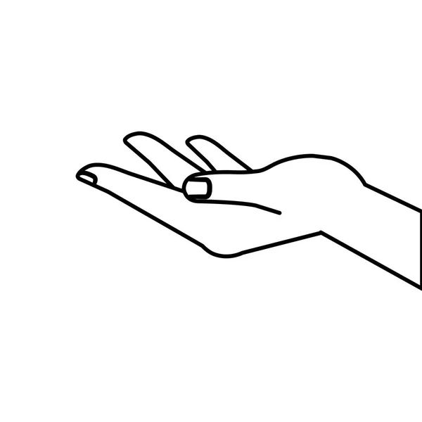 Рука отримує значок стилю лінії людини — стоковий вектор