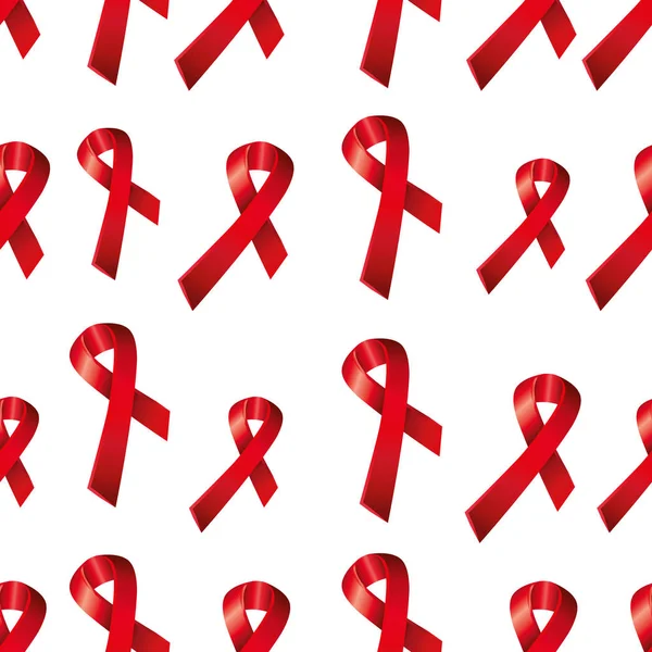 AIDS Gündüz Farkındalığı kurdelelerinin deseni — Stok Vektör