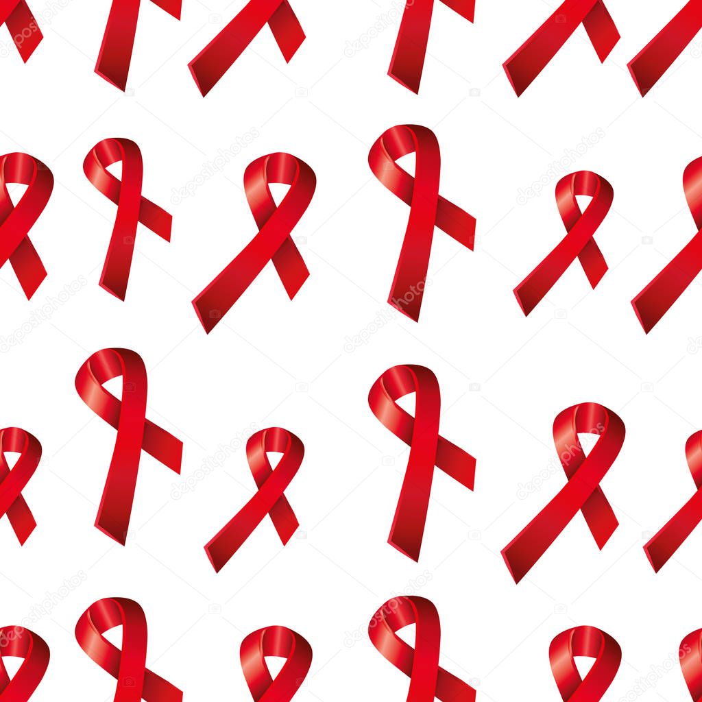 pattern of aids day awareness ribbons