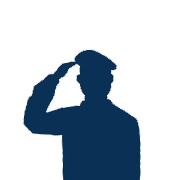 Silhouette des Mannes Soldat amerikanischen Avatar-Charakter — Stockvektor