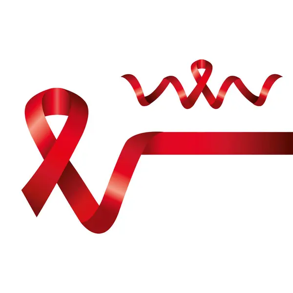 Conjunto de cintas de sensibilización día SIDA aislado icono — Archivo Imágenes Vectoriales