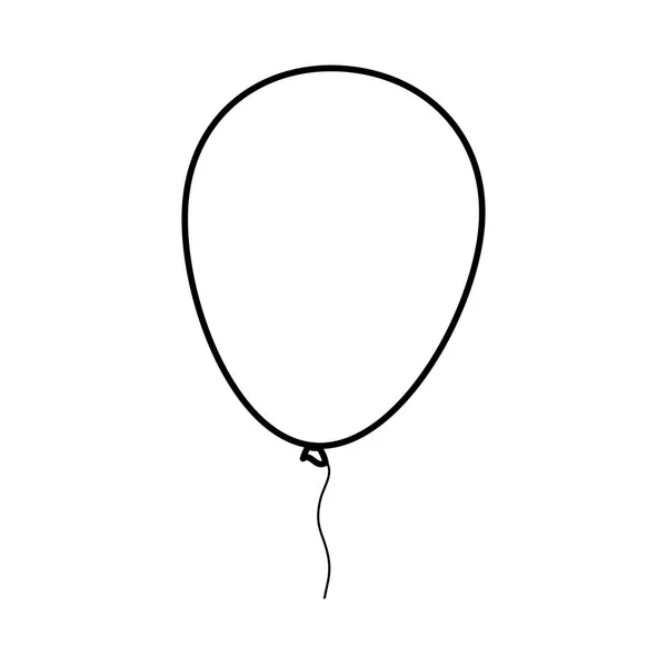 Ícone de estilo de linha de hélio balão —  Vetores de Stock