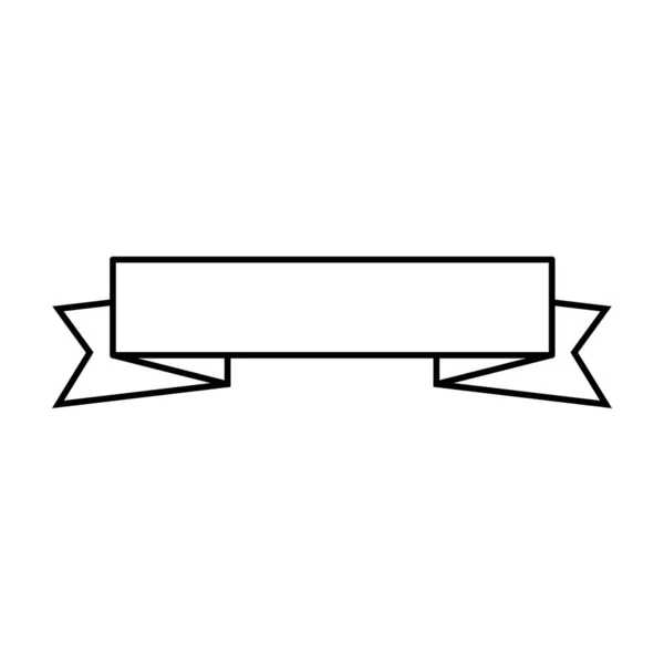 Ruban ruban décoration ligne style icône — Image vectorielle