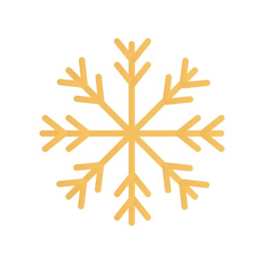 Kar Tanesi Noel süslemesi izole edilmiş simge