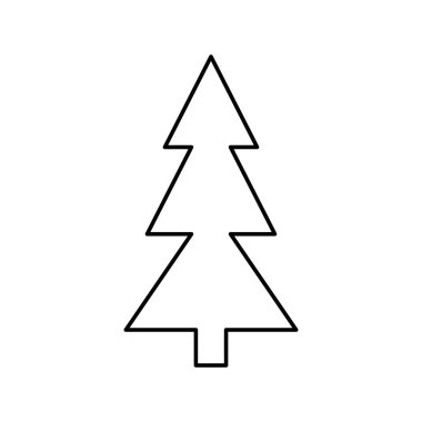 çam ağacı noel çizgisi simgesi